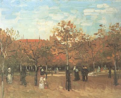 Vincent Van Gogh The Bois de Boulogne with People Walking (nn04) Norge oil painting art